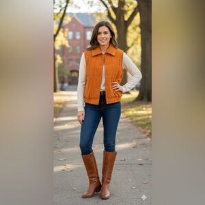 Panhandle Slim orange vintage vest size 10